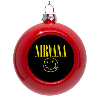 Nirvana, Red Christmas tree ornament bauble 8cm