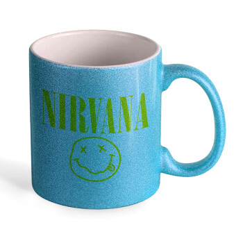 Nirvana, Κούπα Σιέλ Glitter που γυαλίζει, κεραμική, 330ml