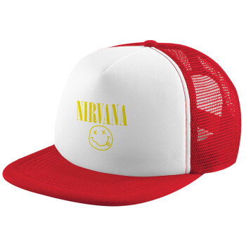 Nirvana, Καπέλο Soft Trucker με Δίχτυ Red/White 