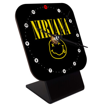 Nirvana, Επιτραπέζιο ρολόι ξύλινο με δείκτες (10cm)