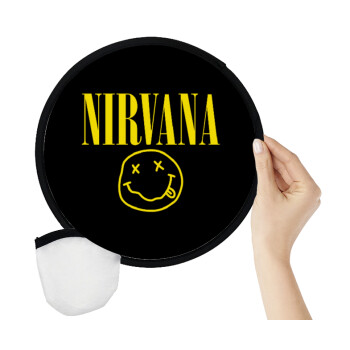 Nirvana, Βεντάλια υφασμάτινη αναδιπλούμενη με θήκη (20cm)