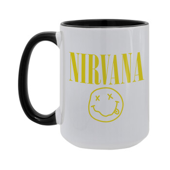 Nirvana, Κούπα Mega 15oz, κεραμική Μαύρη, 450ml