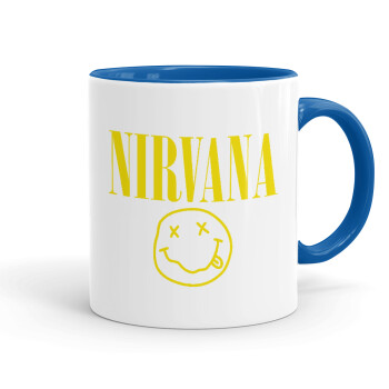 Nirvana, Κούπα χρωματιστή μπλε, κεραμική, 330ml