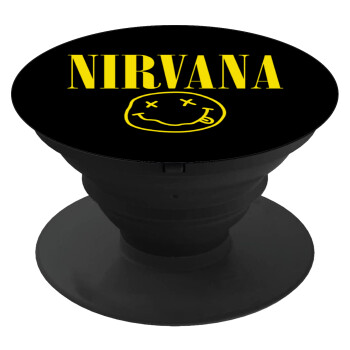 Nirvana, Pop Socket Μαύρο Βάση Στήριξης Κινητού στο Χέρι