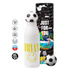 Soccer Metal mug thermos, double wall, 550ml