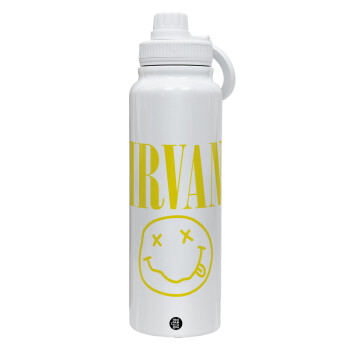 Nirvana, 1L Stainless Steel Thermal Bottle with Phone Holder & Double Wall Insulation