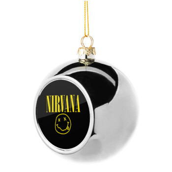 Nirvana, Χριστουγεννιάτικη μπάλα δένδρου Ασημένια 8cm