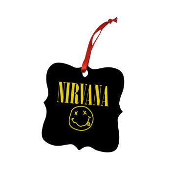 Nirvana, Χριστουγεννιάτικο στολίδι polygon ξύλινο 7.5cm