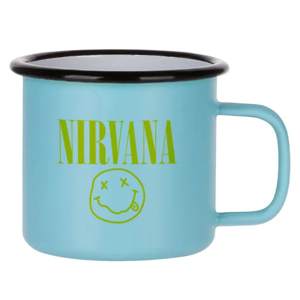 Nirvana — Κούπα Μεταλλική εμαγιέ ΜΑΤ σιέλ 360ml
