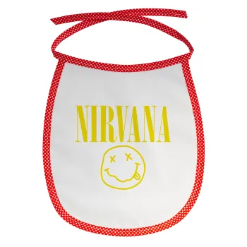 Nirvana, Σαλιάρα μωρού αλέκιαστη με κορδόνι Κόκκινη