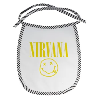 Nirvana, Σαλιάρα μωρού αλέκιαστη με κορδόνι Μαύρη