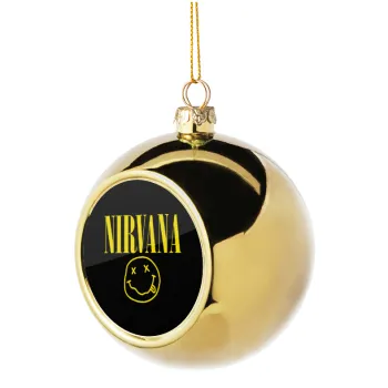 Nirvana, Golden Christmas tree ball ornament 8cm
