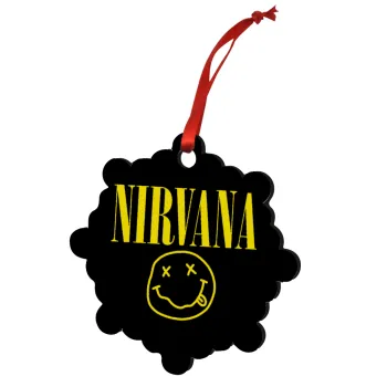 Nirvana, Στολίδι Χριστουγεννιάτικο στολίδι snowflake ξύλινο 7.5cm