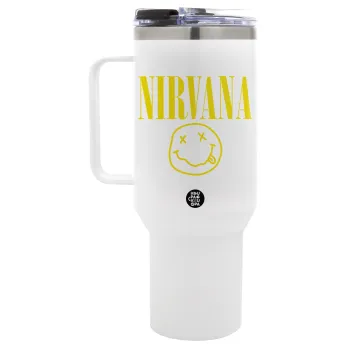 Nirvana, Mega Tumbler με καπάκι, διπλού τοιχώματος (θερμό) 1,2L