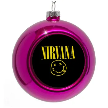 Nirvana, Purple Christmas tree ornament bauble 8cm