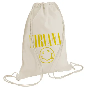 Nirvana, Backpack bag GYMBAG natural (28x40cm)