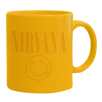 Nirvana, Ceramic coffee mug yellow, 330ml