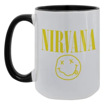 Nirvana, Κούπα Mega 15oz, κεραμική Μαύρη, 450ml