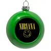 Green Christmas tree ornament bauble 8cm