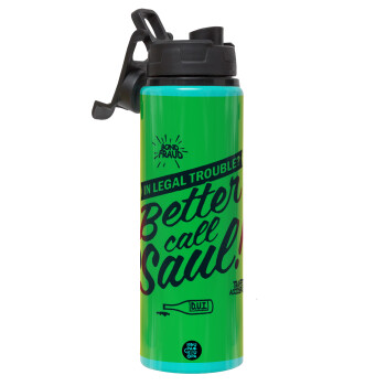 Better Call Saul, Metallic water bottle with safety lid, 850ml aluminum