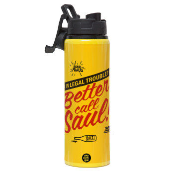 Better Call Saul, Metallic water bottle with safety lid, 850ml aluminum