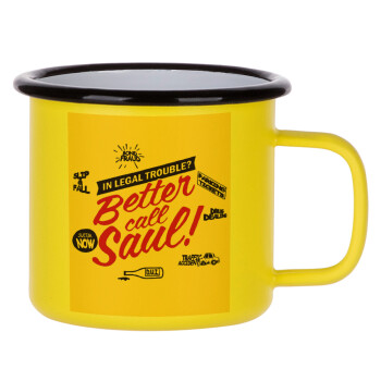 Better Call Saul, Metallic enamel MATT Yellow cup 360ml