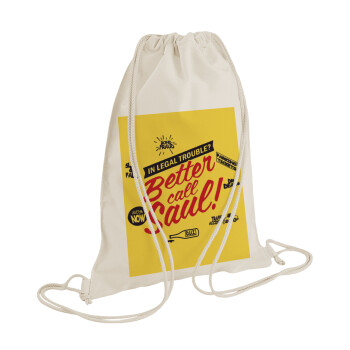 Better Call Saul, Backpack bag GYMBAG natural (28x40cm)