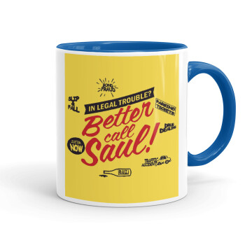 Better Call Saul, Mug colored blue, ceramic, 330ml