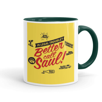 Better Call Saul, Κούπα χρωματιστή πράσινη, κεραμική, 330ml