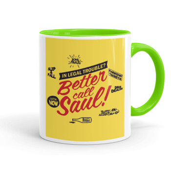 Better Call Saul, Mug colored light green, ceramic, 330ml