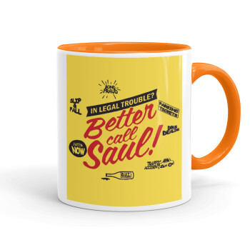 Better Call Saul, Κούπα χρωματιστή πορτοκαλί, κεραμική, 330ml