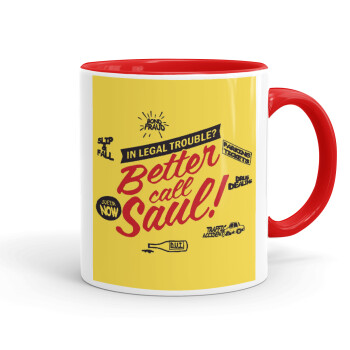 Better Call Saul, Κούπα χρωματιστή κόκκινη, κεραμική, 330ml