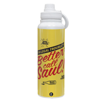 Better Call Saul, 1L Stainless Steel Thermal Bottle with Phone Holder & Double Wall Insulation
