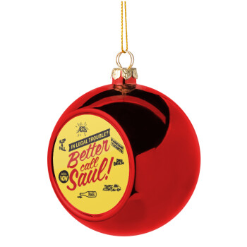 Better Call Saul, Χριστουγεννιάτικη μπάλα δένδρου Κόκκινη 8cm