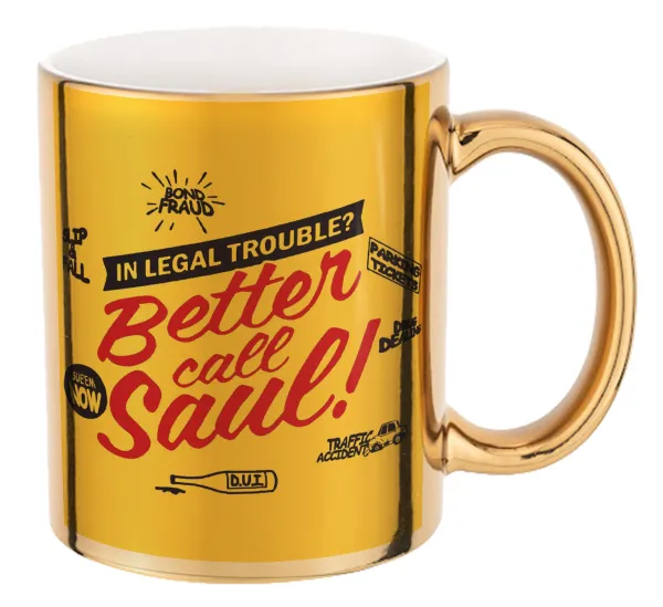 Better Call Saul — Mug ceramic, gold mirror, 330ml
