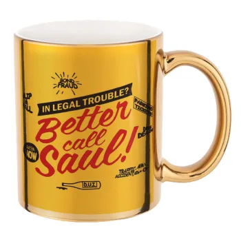Better Call Saul, Mug ceramic, gold mirror, 330ml