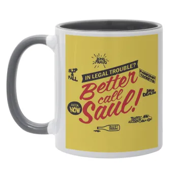 Better Call Saul, Κούπα χρωματιστή γκρι, κεραμική, 330ml