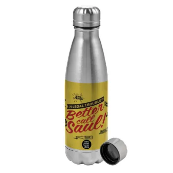 Better Call Saul, Metallic water bottle, stainless steel, 750ml