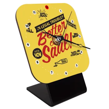 Better Call Saul, Quartz Wooden table clock with hands (10cm)