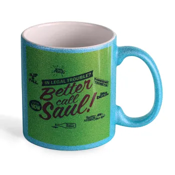 Better Call Saul, Κούπα Σιέλ Glitter που γυαλίζει, κεραμική, 330ml