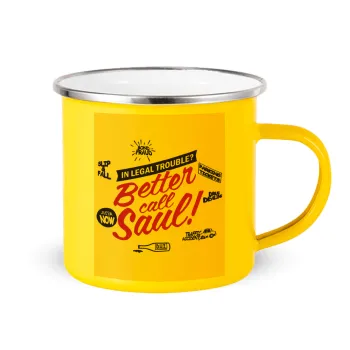 Better Call Saul, Κούπα Μεταλλική εμαγιέ Κίτρινη 360ml
