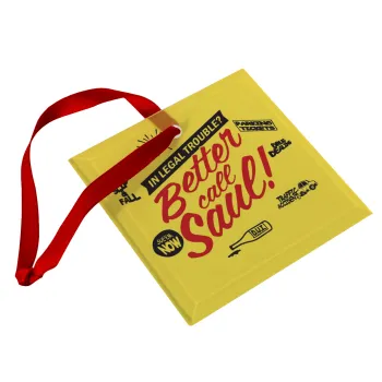 Better Call Saul, Christmas ornament, glass square ornament 9x9cm