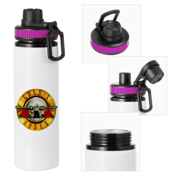 Guns N' Roses, Metallic water bottle with safety lid, 850ml aluminum