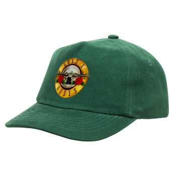 Guns N' Roses, Καπέλο παιδικό Baseball, 100% Βαμβακερό, Low profile, Πράσινο