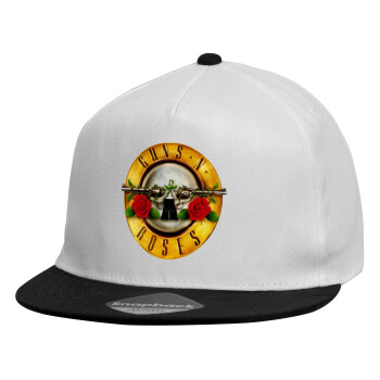 Guns N' Roses, Καπέλο παιδικό Snapback, 100% Βαμβακερό, Λευκό