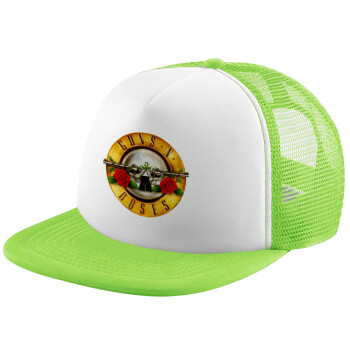 Guns N' Roses, Καπέλο Soft Trucker με Δίχτυ Πράσινο/Λευκό