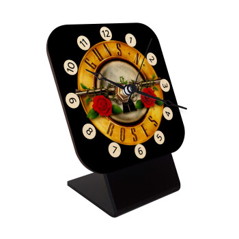 Guns N' Roses, Quartz Table clock in natural wood (10cm)