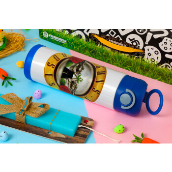 Guns N' Roses, Easter candle, Childrens hot water bottle, stainless steel, with safety straw, BLUE (500ml)