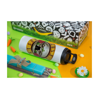 Guns N' Roses, Easter candle,Travel Tumbler 2 Lids, with metal straw & cleaning brush & aromatic flat candle (30cm) (BLUE)