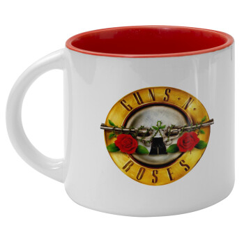 Guns N' Roses, Κούπα κεραμική 400ml Λευκή/Κόκκινη